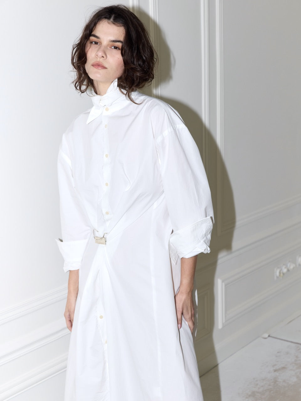 LUCA Dress White Popeline