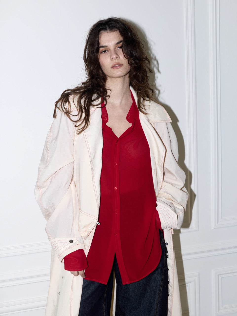 DOM Shirt Silk Cherry