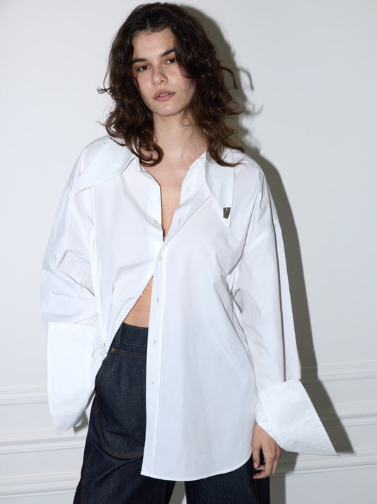 DOM Shirt White Popeline