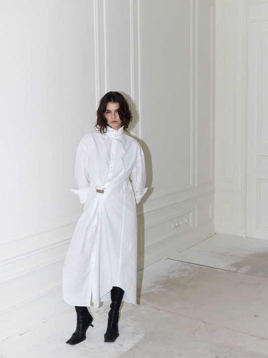 LUCA Dress White Popeline