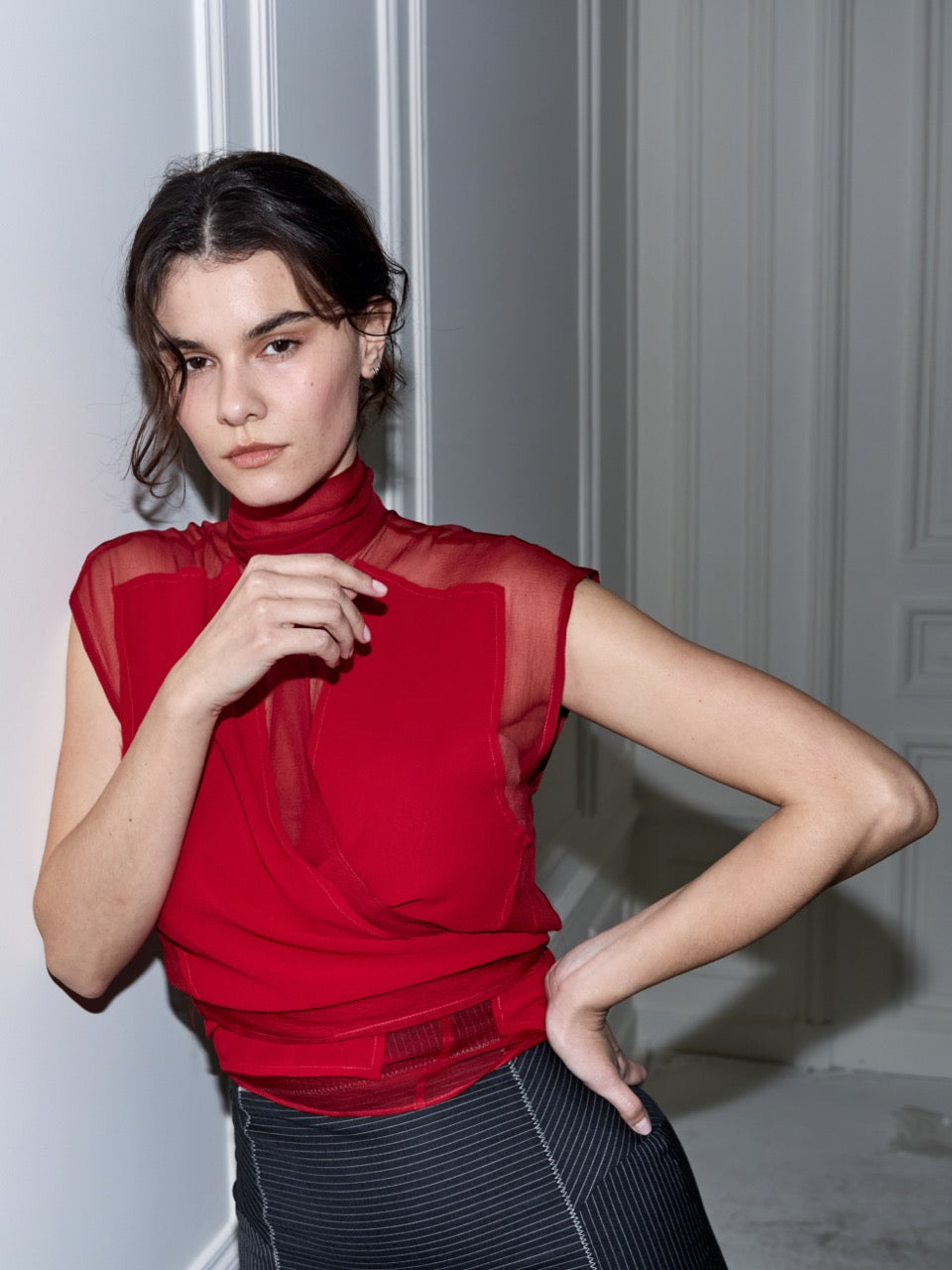 LAVI Top Silk Cherry