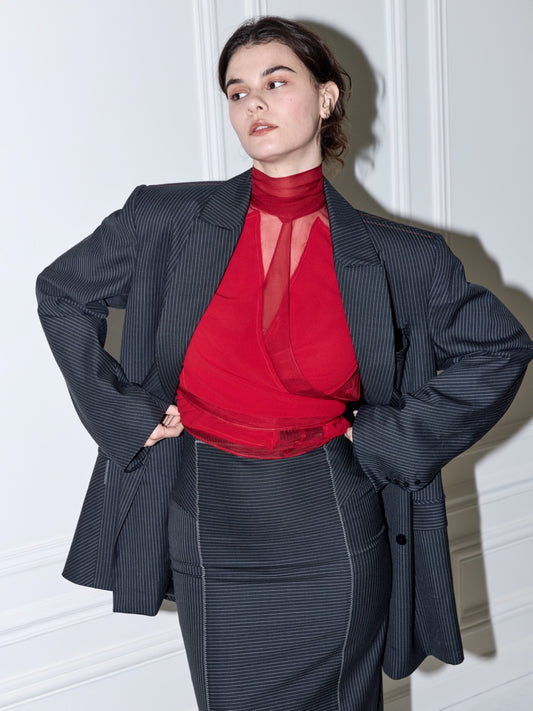 PAULINE Blazer Pinstripe Suit