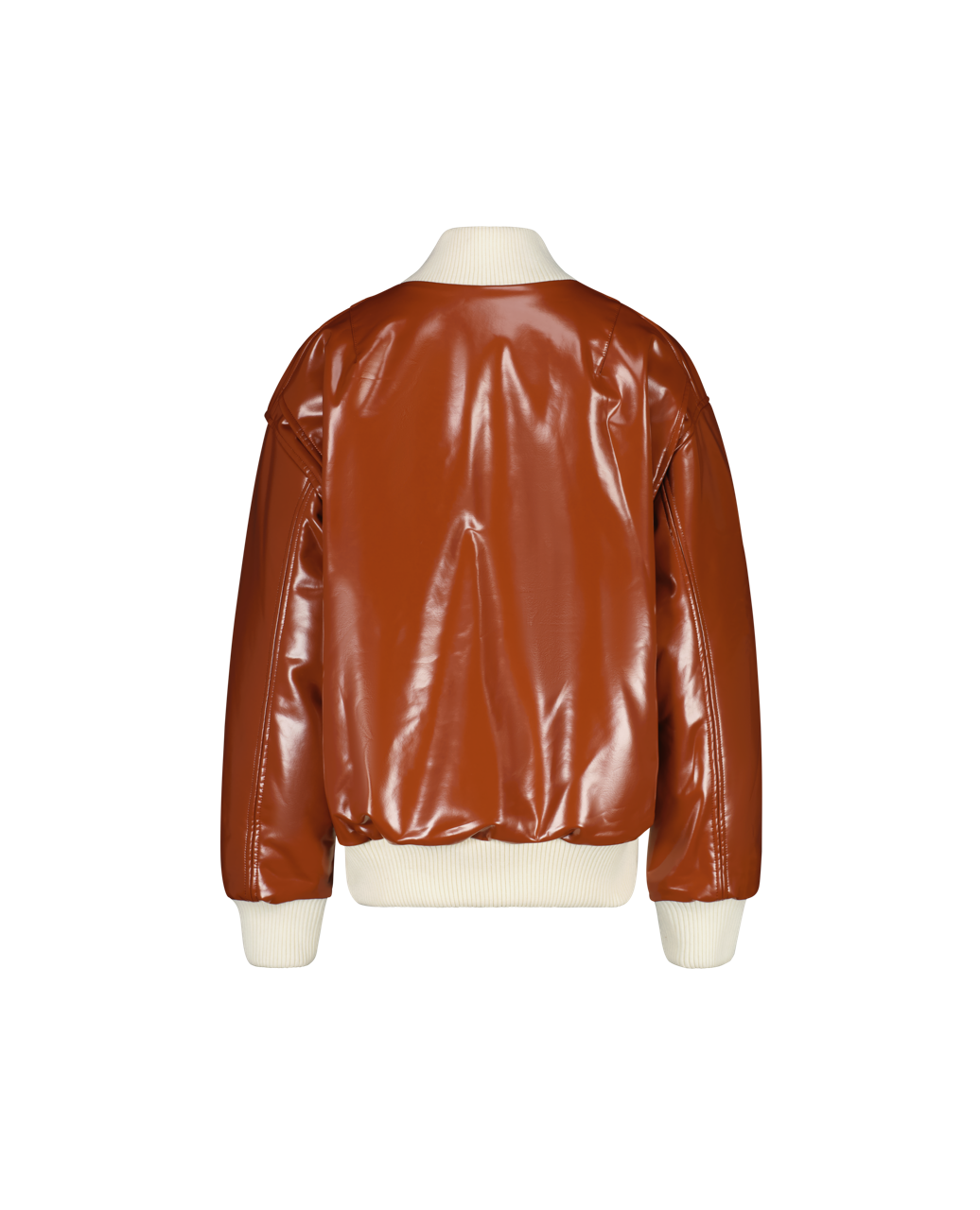 JANET FAKE LAMBSKIN LEATHER BOMBER