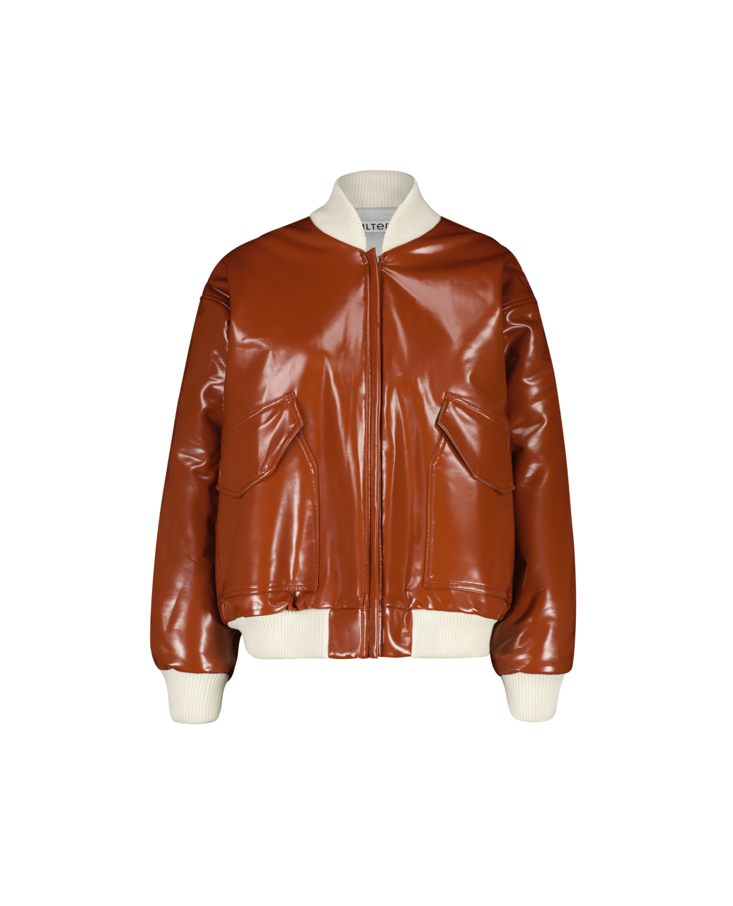 JANET FAKE LAMBSKIN LEATHER BOMBER