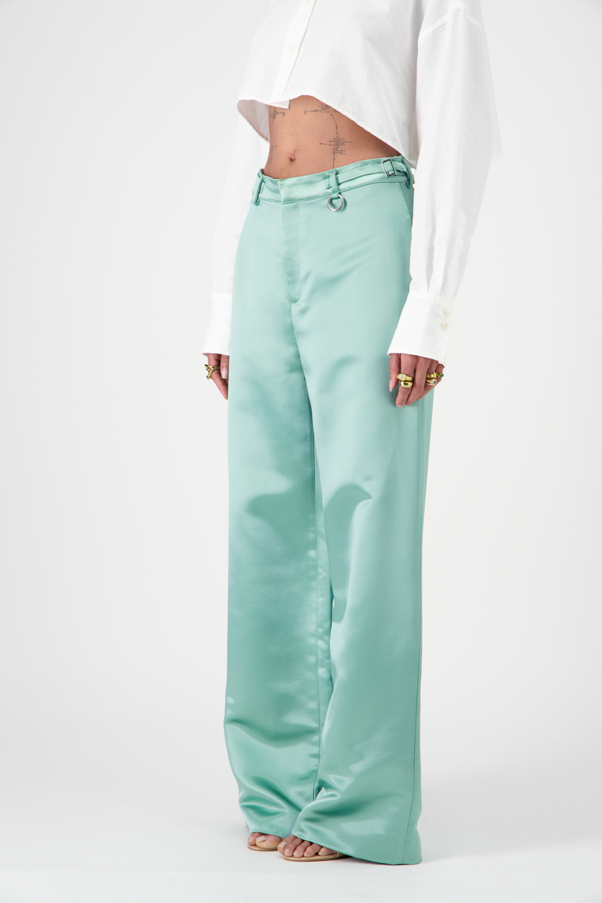 GEORGIO Pants Textured Silk Crepe