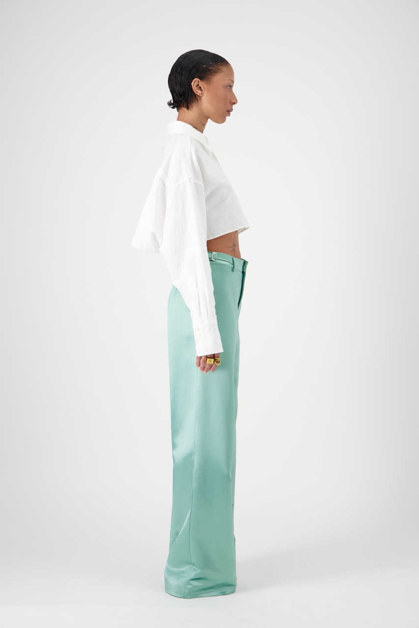 GEORGIO Pants Textured Silk Crepe