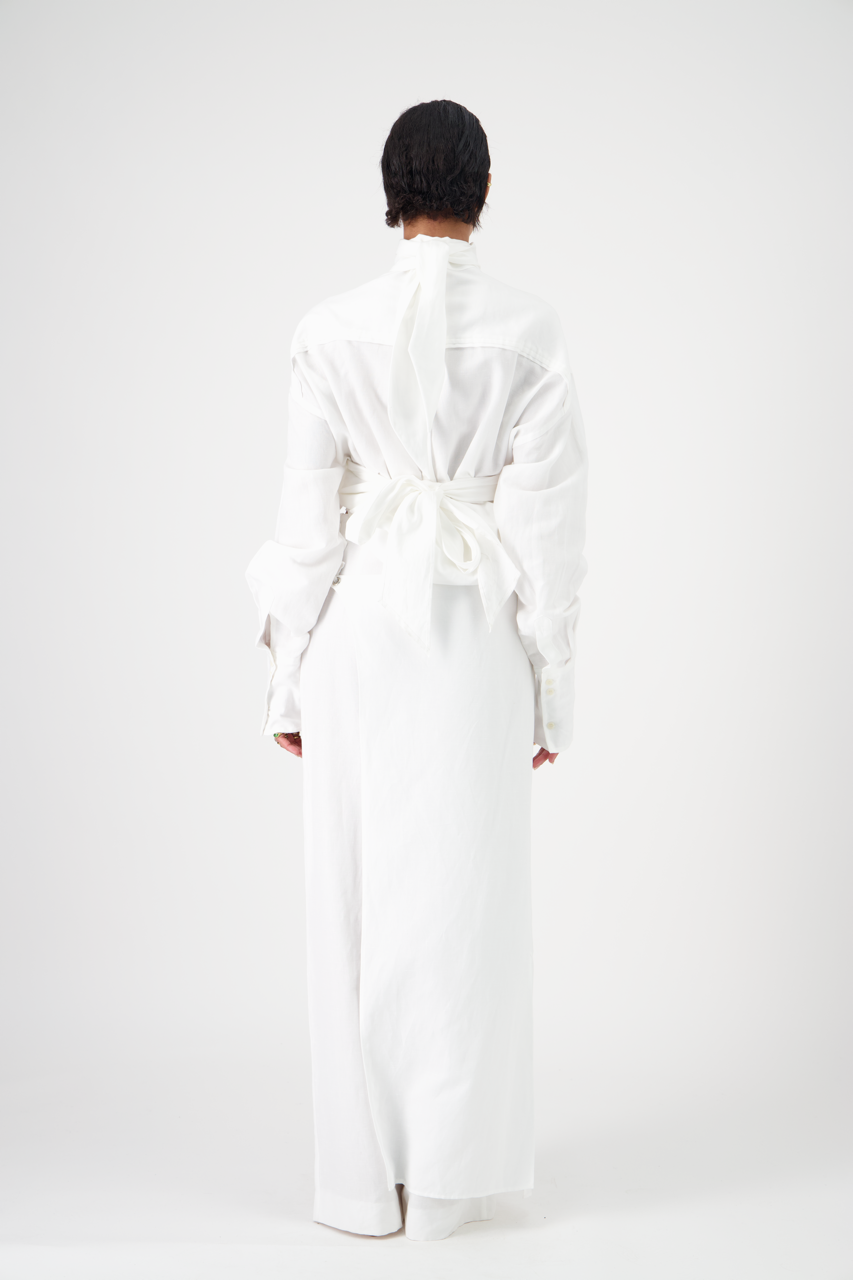 SAIL Pants Textured Cotton & Linen Canvas