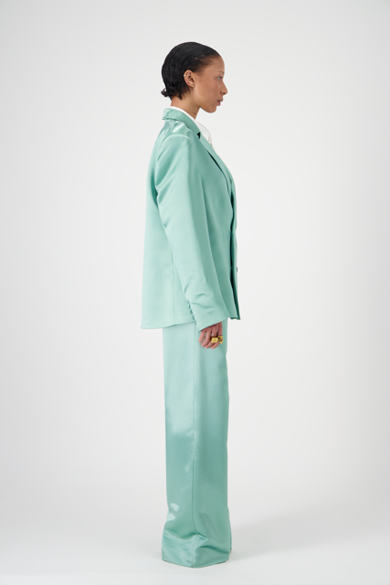 MARGOT BLAZER TEXTURED SILK CREPE