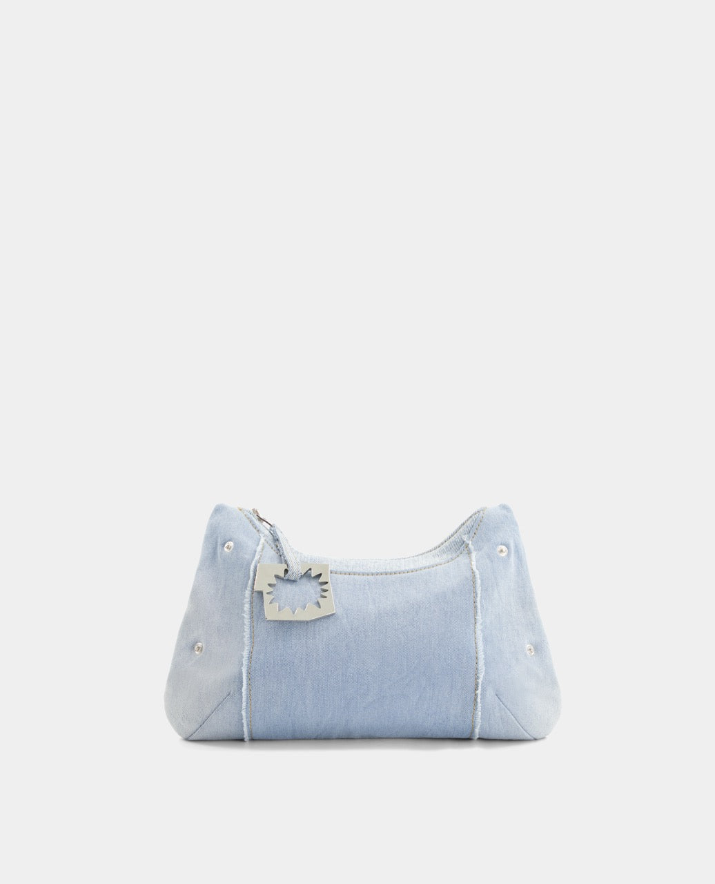CULOTTE bag in denim, nacked, Alter Designs signature accessory, front view