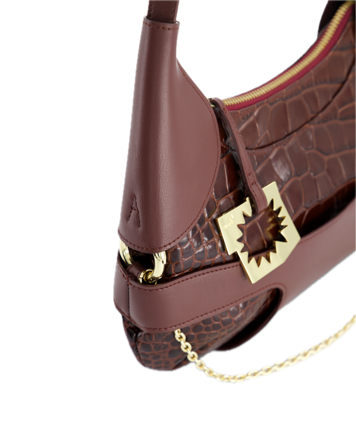 CULOTTE bag in leather, Alter Designs signature accessory, close-up view