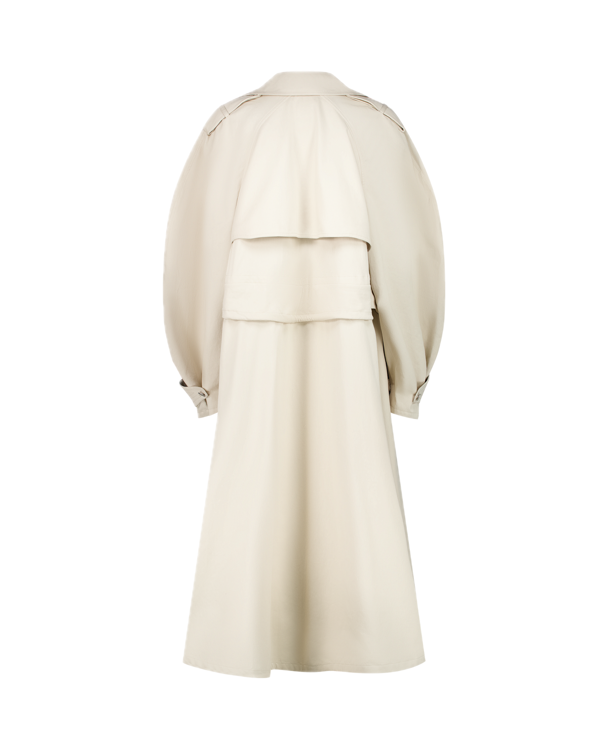 CARAVEL cotton gabardine trench coat, full-length back view