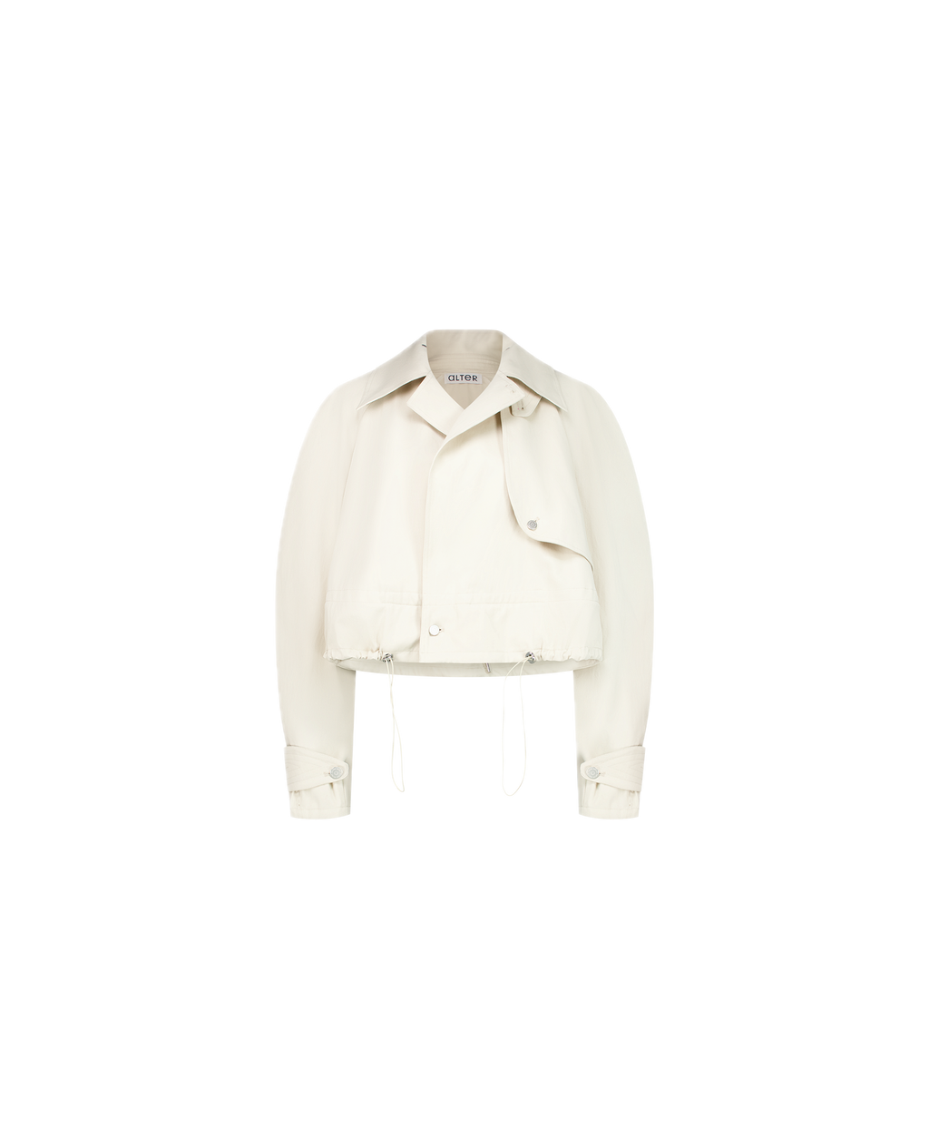 CARAVEL cotton gabardine trench coat, mid-length front view