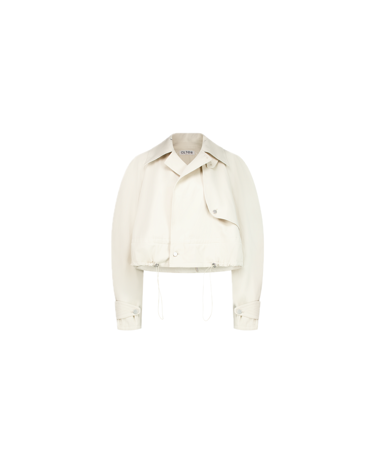 CARAVEL cotton gabardine trench coat, mid-length front view