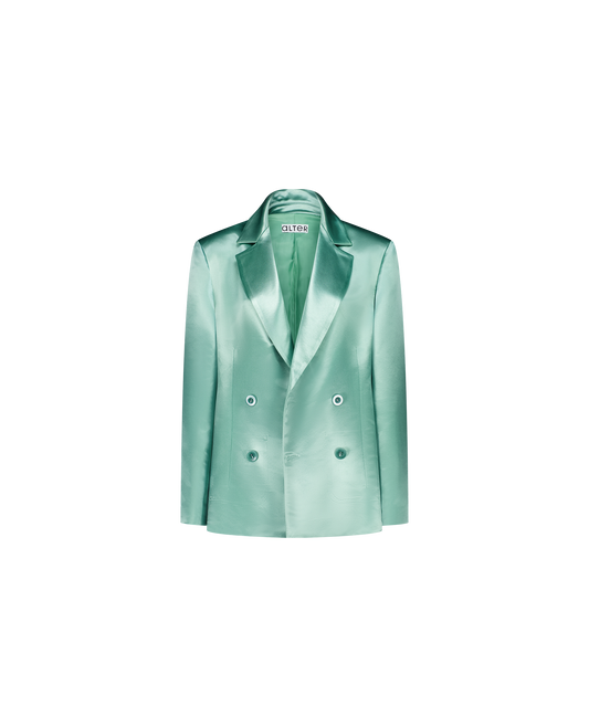 MARGOT BLAZER TEXTURED SILK CREPE