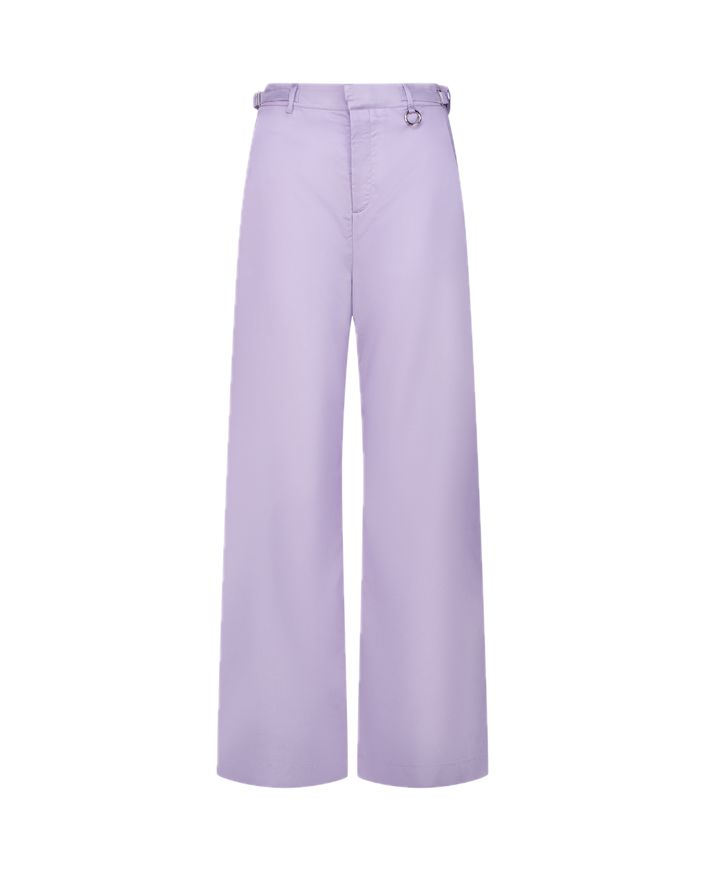 GEORGIO fluid twill wide-leg trousers, lila color, front view