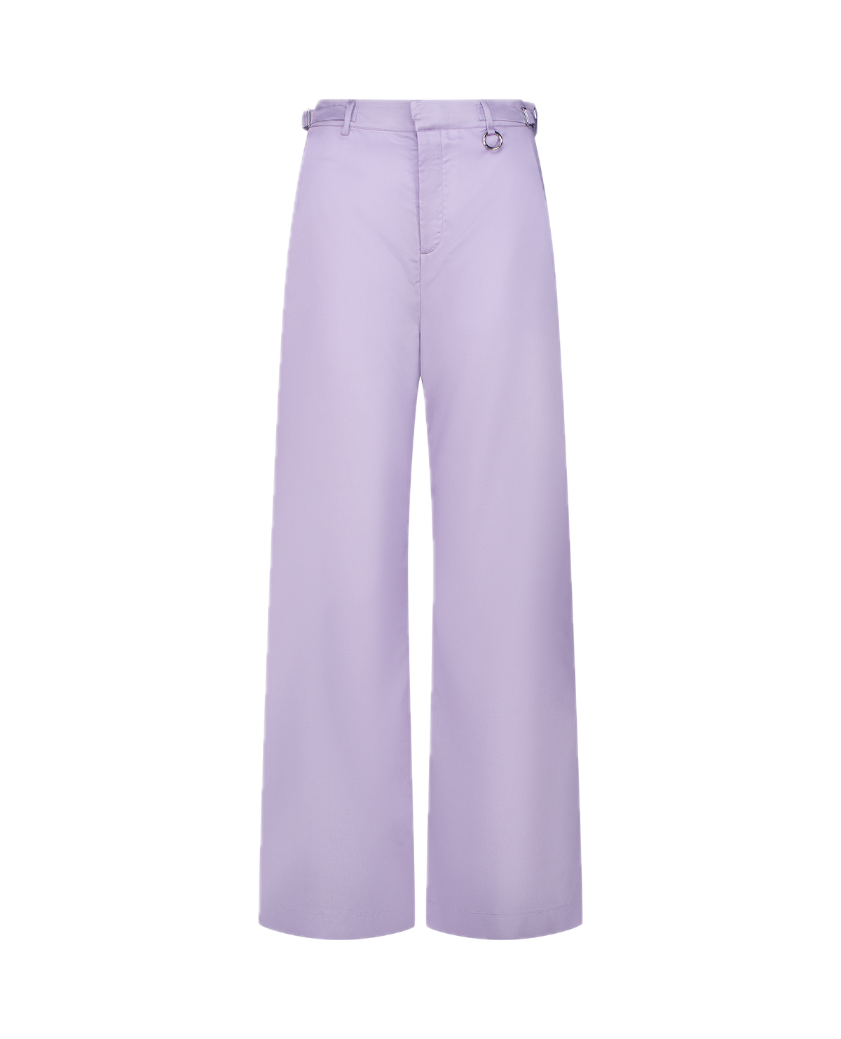 GEORGIO fluid twill wide-leg trousers, lila color, front view