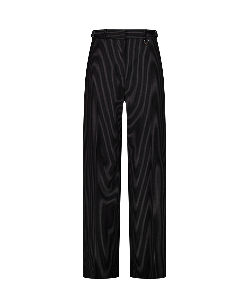 GEORGIO pinstripe suit trousers, straight-leg, front view