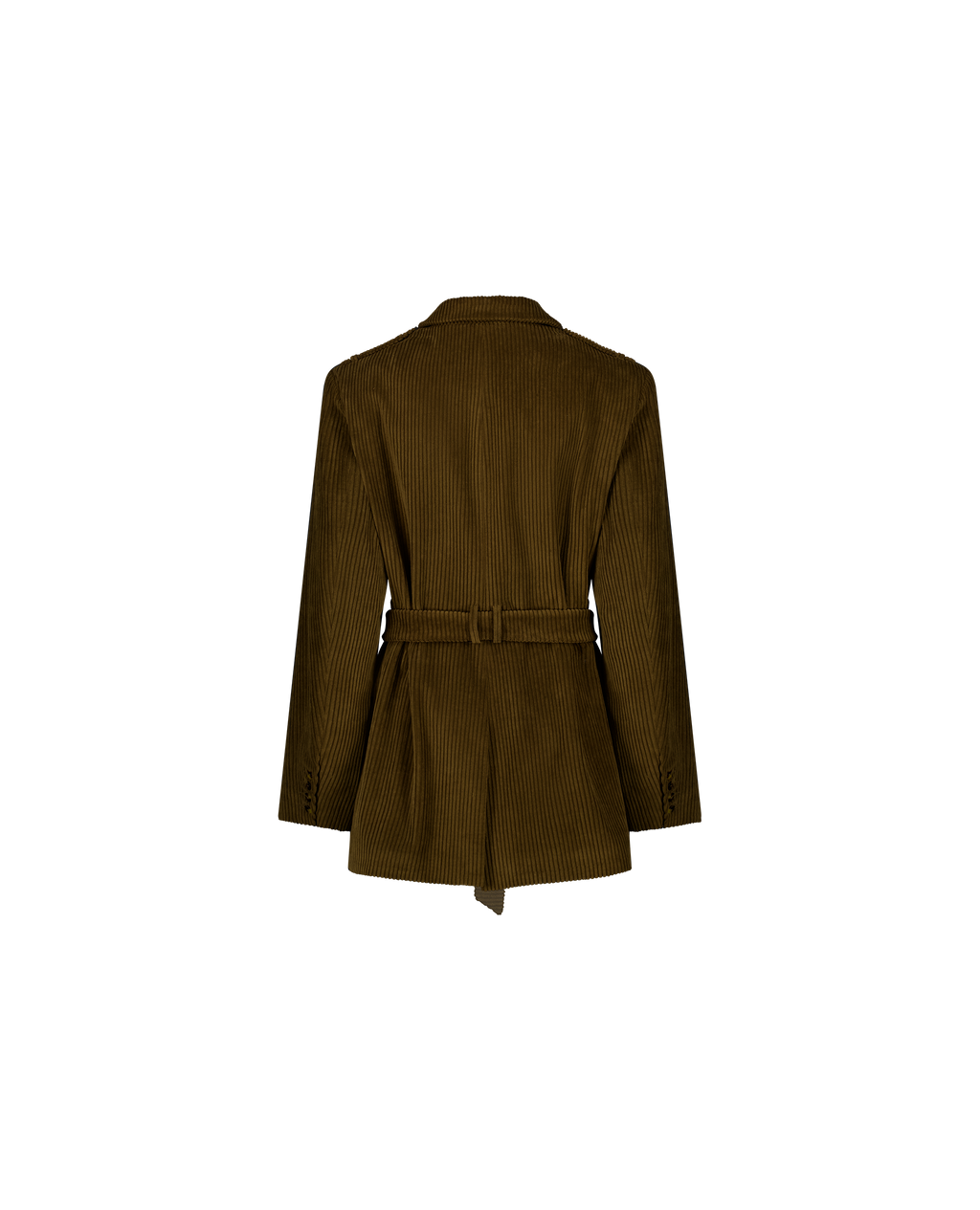 PAULINE corduroy double-breasted blazer with belt, back