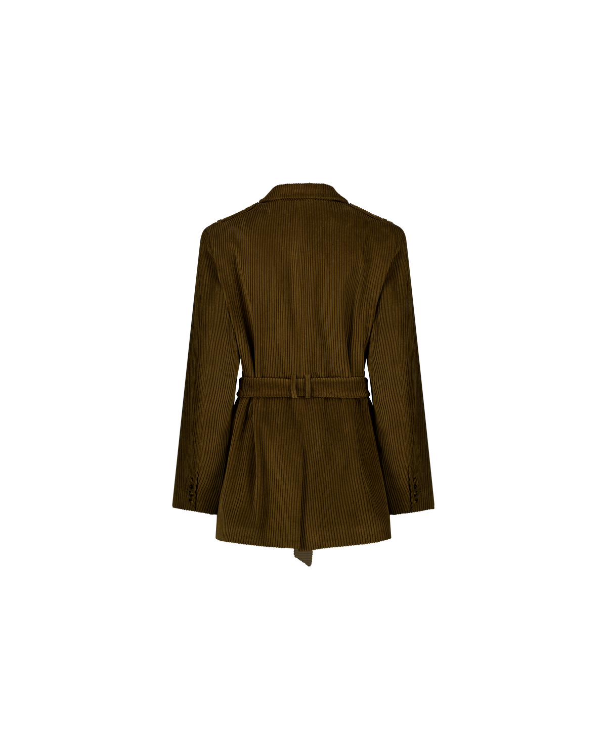 PAULINE corduroy double-breasted blazer with belt, back